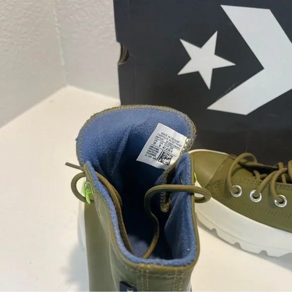 Converse Women's Moss Green High-Top Sneakers, Size 10 - Picture 5 of 6